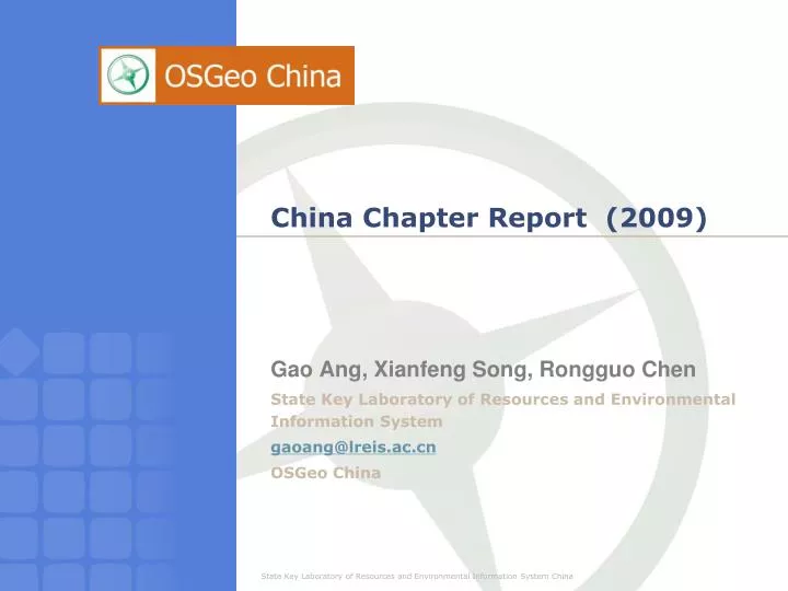 china chapter report 2009