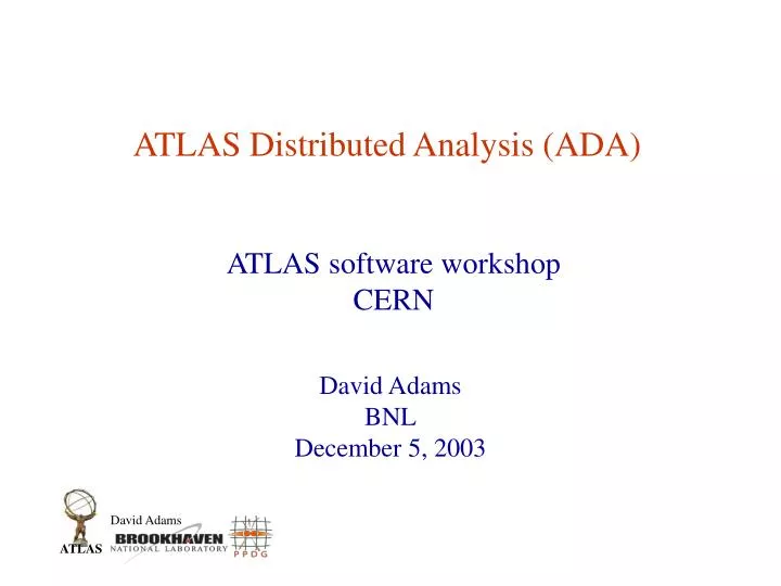 atlas distributed analysis ada