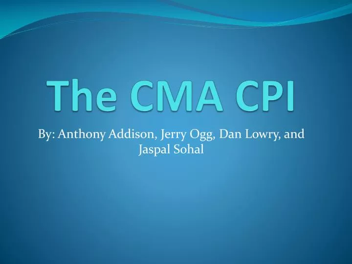 the cma cpi
