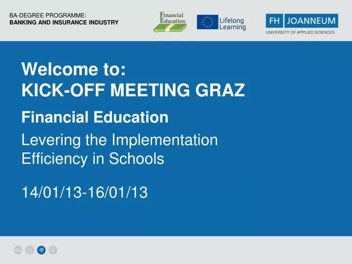 welcome to kick off meeting graz