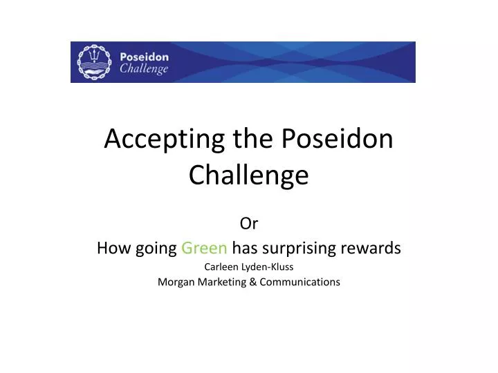 accepting the poseidon challenge