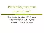 Preventing recurrent preterm birth - slide 1
