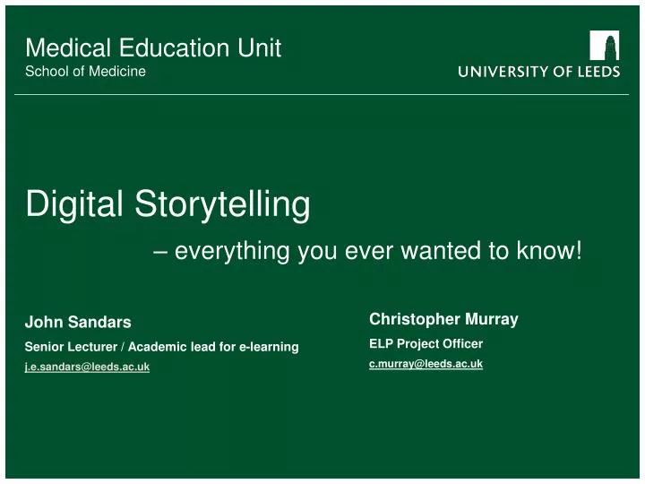 digital storytelling everything you ever wanted to know