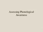 Assessing Phonological Awareness - slide 1