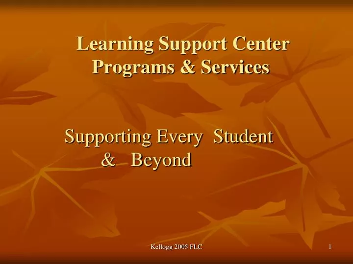 learning support center programs services
