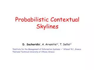 Probabilistic Contextual Skylines