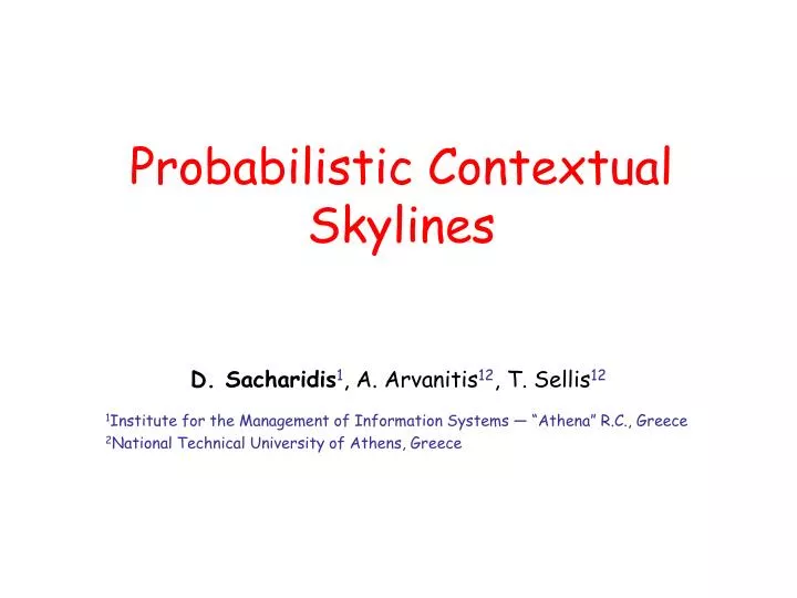 probabilistic contextual skylines