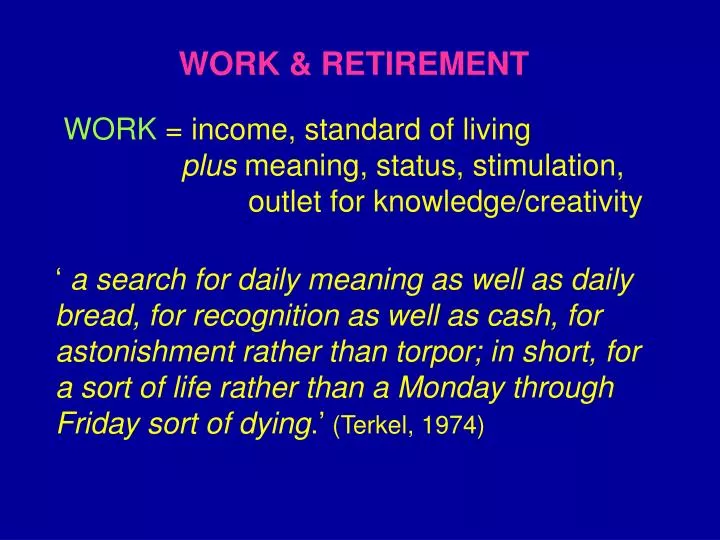 work retirement