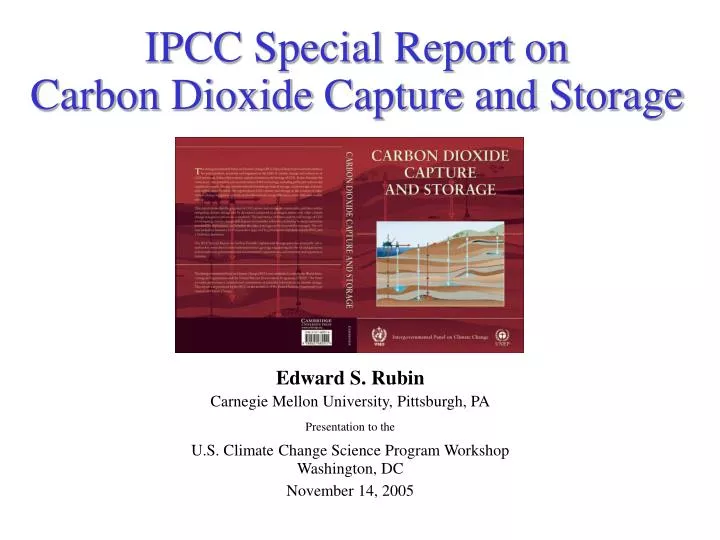 ipcc special report on carbon dioxide capture and storage