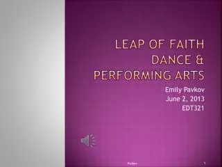Leap of Faith Dance &amp; Performing Arts