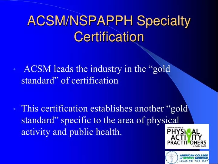 acsm nspapph specialty certification