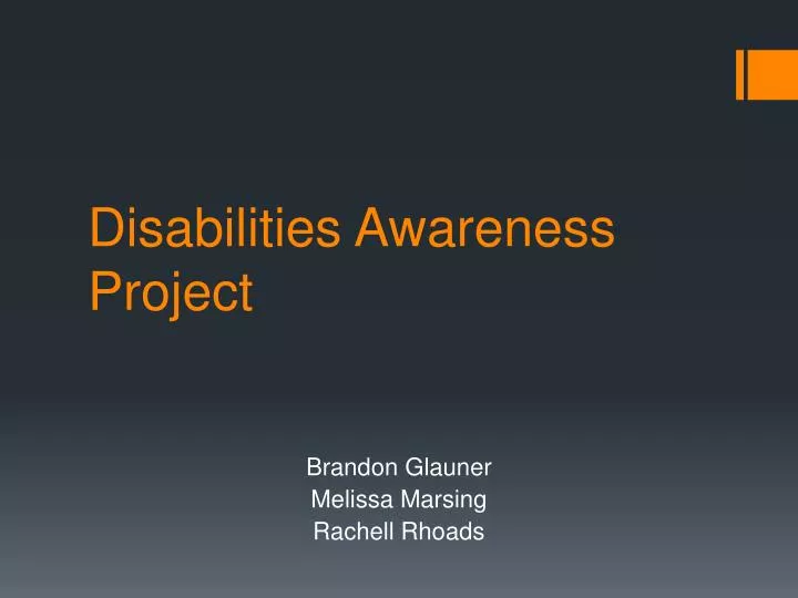 disabilities awareness project