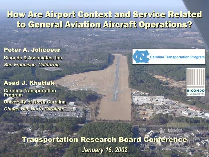 how are airport context and service related to general aviation aircraft operations
