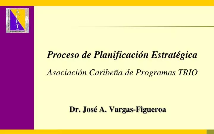 proceso de planificaci n estrat gica asociaci n caribe a de programas trio