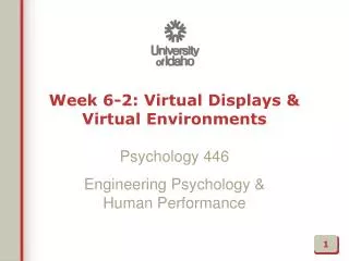 Week 6-2: Virtual Displays &amp; Virtual Environments