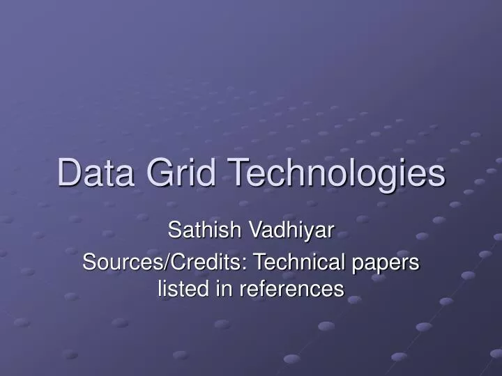 data grid technologies