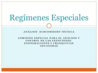 reg menes especiales