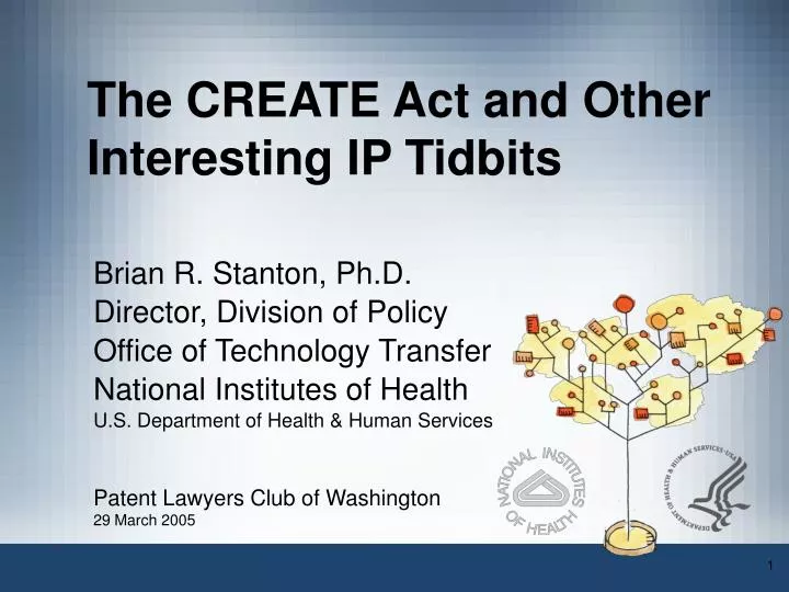 the create act and other interesting ip tidbits