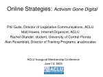 Online Strategies: Activism Gone Digital
