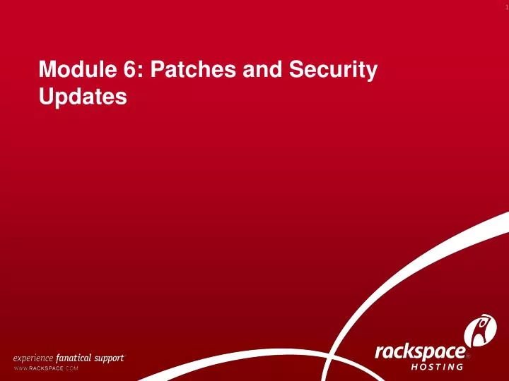 module 6 patches and security updates