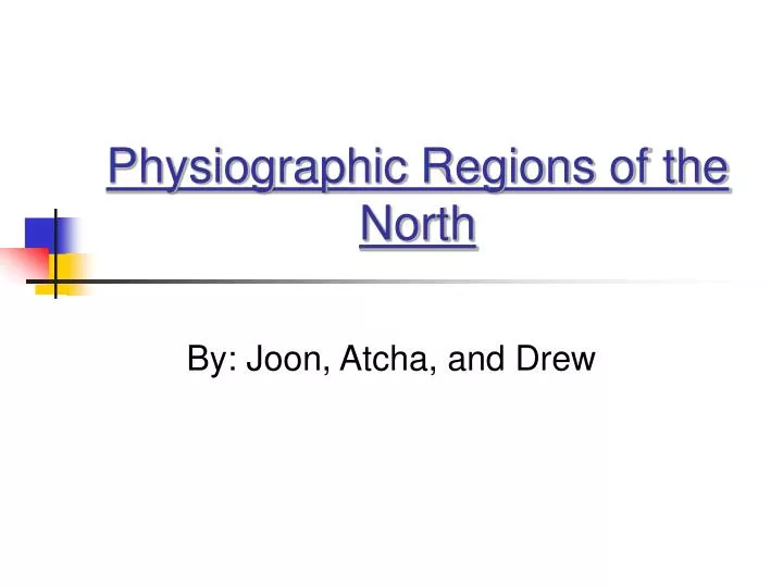 physiographic regions of the north