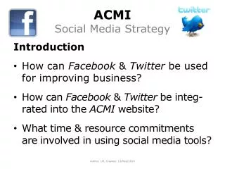 ACMI Social Media Strategy