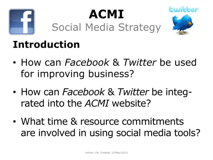 acmi social media strategy