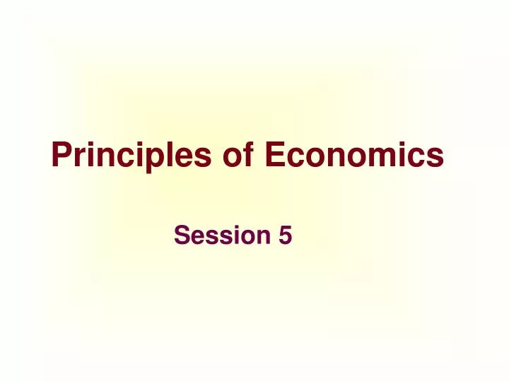 principles of economics