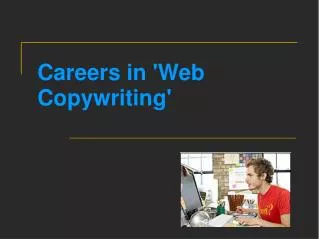 Careers in 'Web Copywriting'
