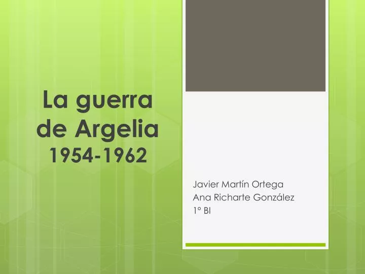 la guerra de argelia 1954 1962