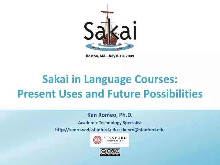sakai in language courses present uses and future possibilities