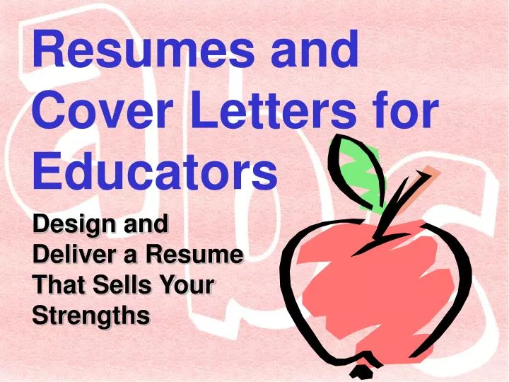 resumes and cover letters for educators