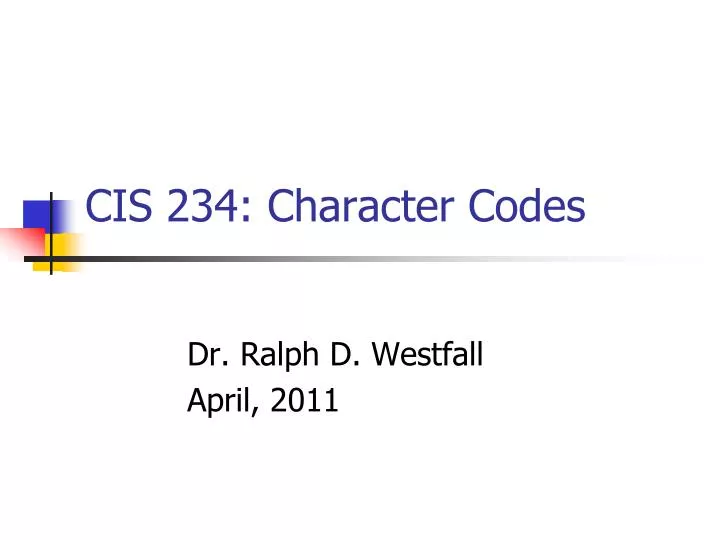 cis 234 character codes