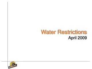 Water Restrictions April 2009