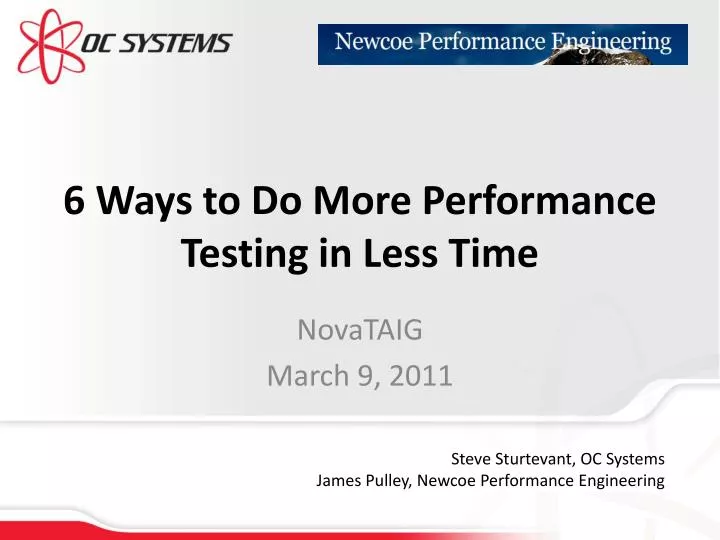 6 ways to do more performance testing in less time