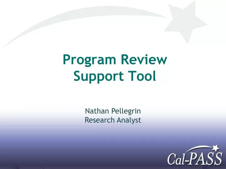 program review support tool