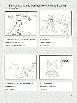 Storyboard: Manic Depressive Kitty Goes Bowling by Mark Teal