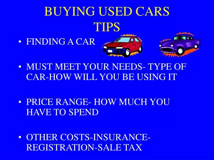 buying used cars tips