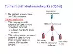 Content distribution networks (CDNs) - slide 1