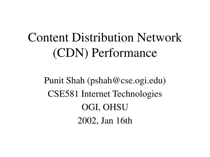 content distribution network cdn performance