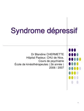 syndrome d pressif