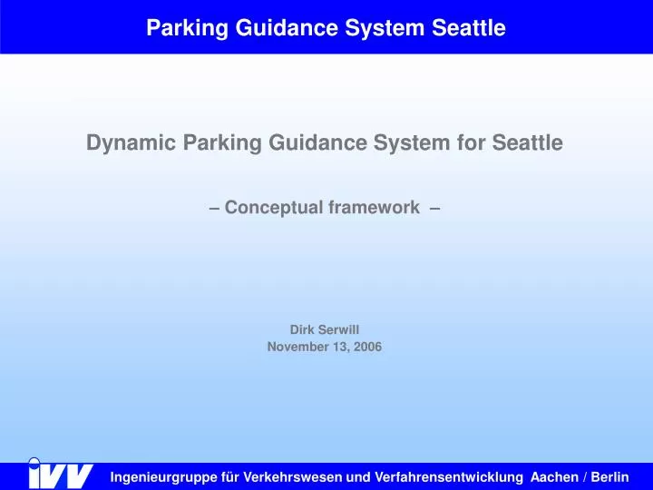 parking guidance system seattle