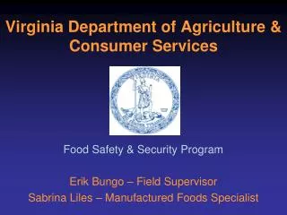 Virginia Department of Agriculture &amp; Consumer Services
