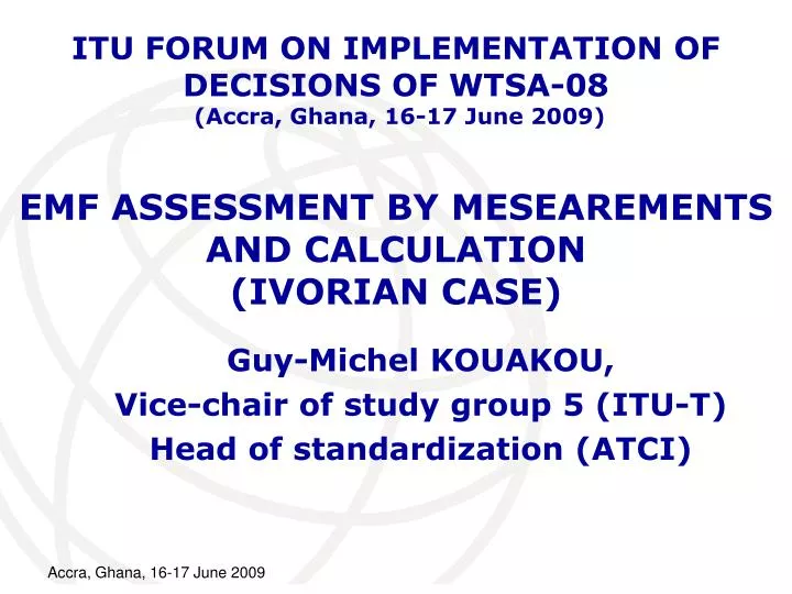 emf assessment by mesearements and calculation ivorian case