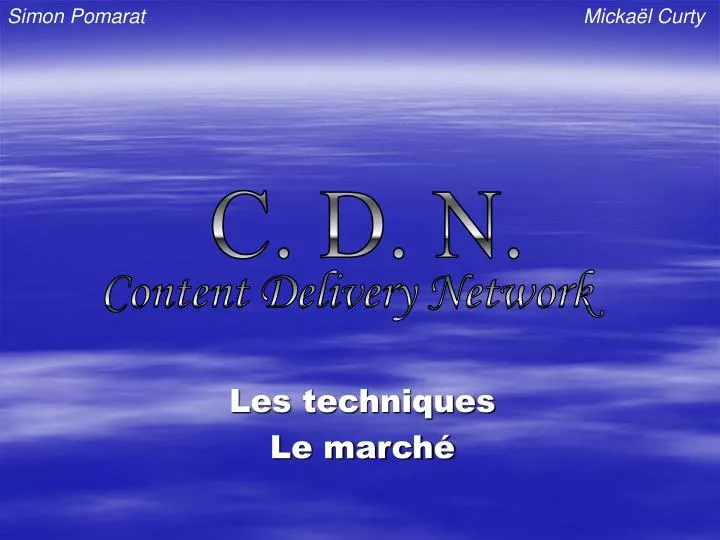 les techniques le march