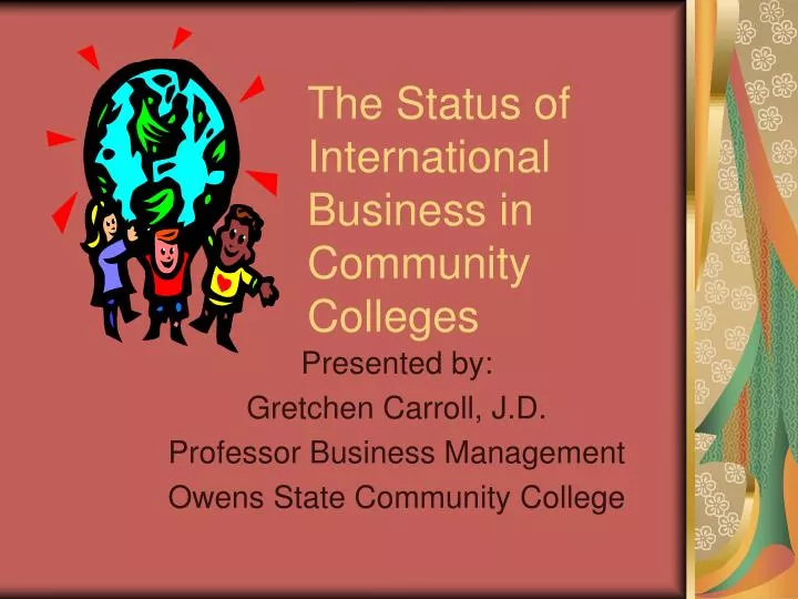 the status of international business in community colleges