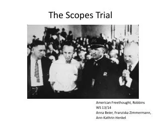 The Scopes Trial