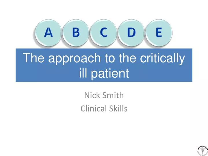 the approach to the critically ill patient