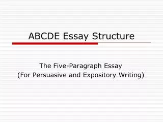 ABCDE Essay Structure