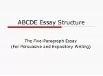 ABCDE Essay Structure - slide 1